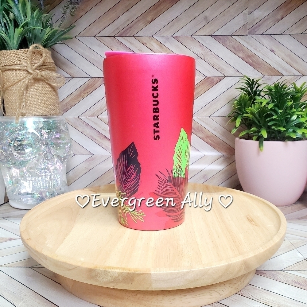 Starbucks Holiday 2021 Poinsettia Double Wall Ceramic Tumbler